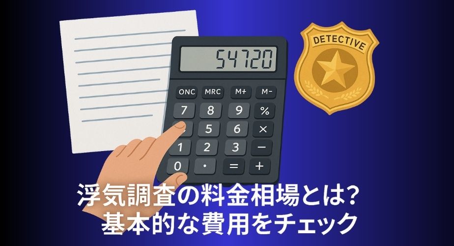 探偵の浮気調査料金の相場を電卓で確認しているイメージ｜浮気調査の費用と基本構造を解説