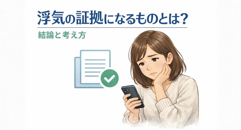 浮気の証拠になるものの考え方を整理するイメージ画像