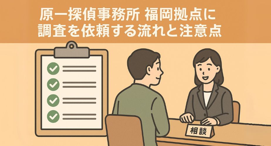 探偵への依頼の流れと注意点を整理したビジュアル