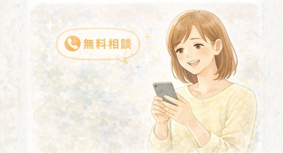 無料相談を気軽に始められることを伝える主婦向けイメージ画像