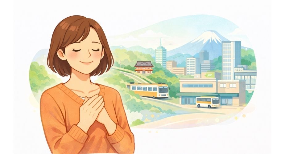 八王子で探偵事務所を探す女性のイラスト