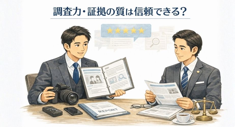 ラビット探偵社 新宿支社の調査力と証拠の質を示すイメージ