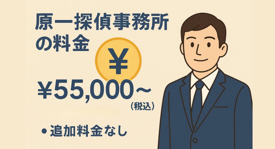 原一探偵事務所の料金は1時間55,000円から