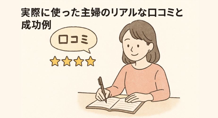 GPSイチロクを利用した主婦のリアルな口コミイラスト