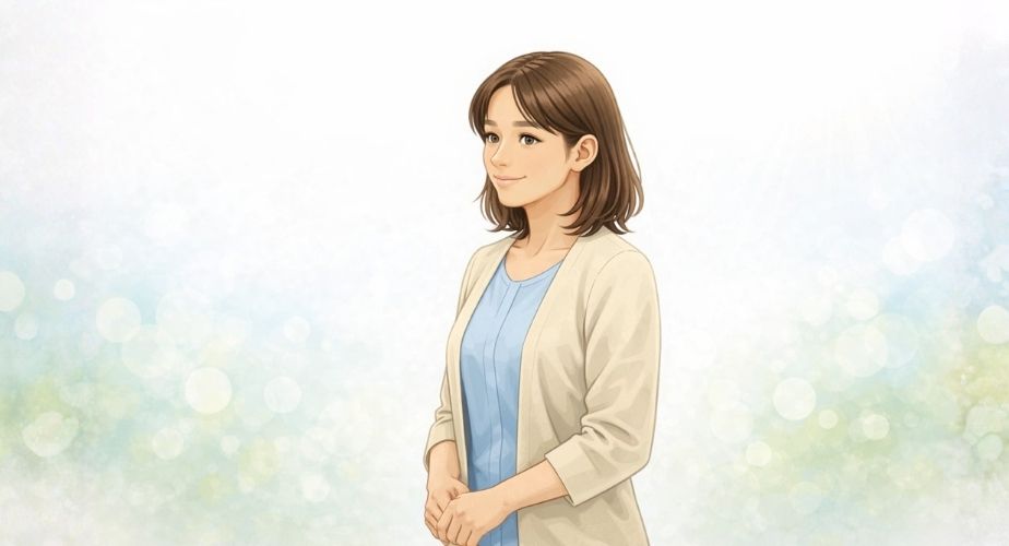 浮気発覚後も冷静に考え自分を守る選択をする主婦のイラスト