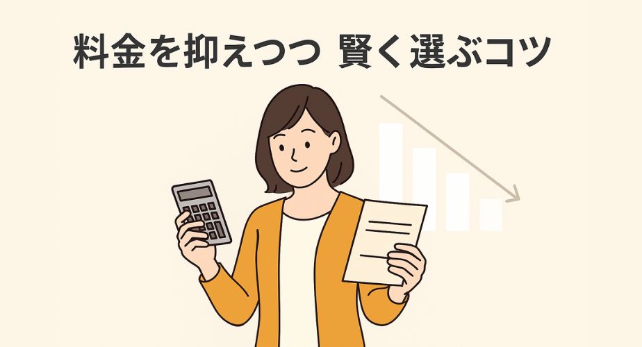 探偵費用を比較してお得に選ぶ主婦のイラスト