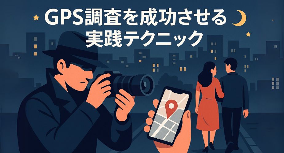 GPSと尾行・撮影による浮気調査の実践イメージ