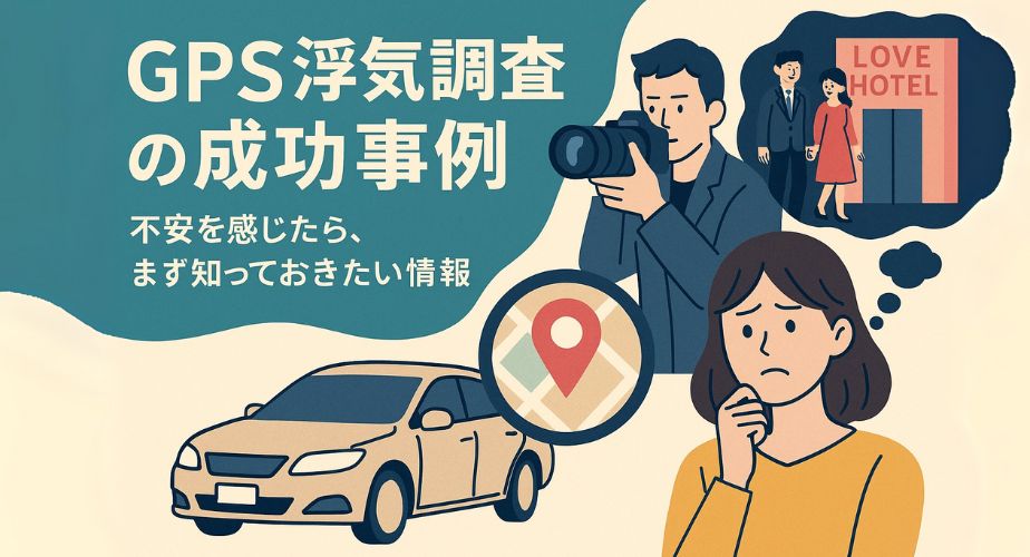 GPS浮気調査の成功事例のイラスト画像