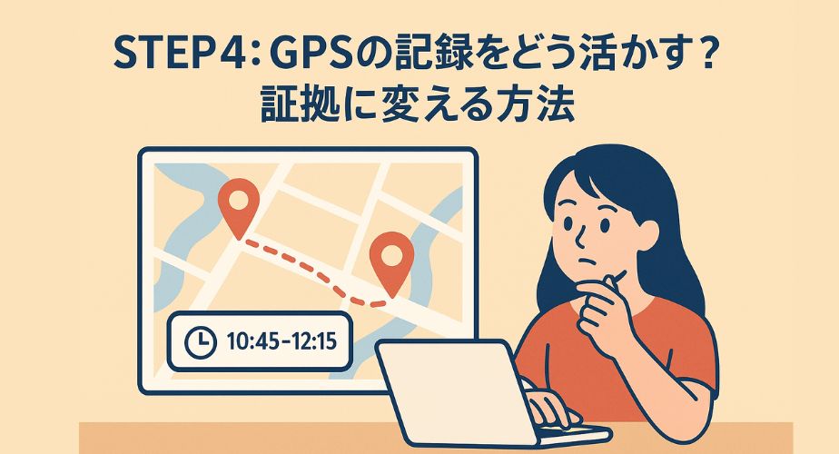  GPSの移動履歴を証拠に変えるためのデータ分析イメージ